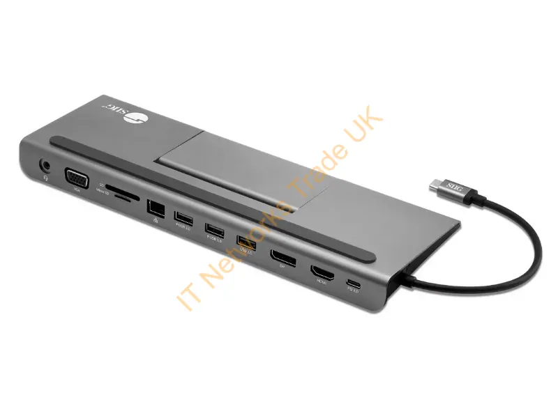 JU-DK0E11-S1 - Siig Ju-Dk0E11-S1 Laptop Dock/Port Replicator Usb 3.2 Gen 1 (3.1 Gen 1) Type-C Black, Gray