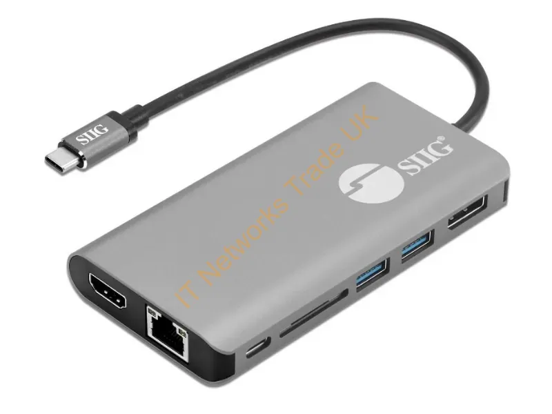 JU-DK0F11-S1 - Siig Ju-Dk0F11-S1 Laptop Dock/Port Replicator Usb 3.2 Gen 1 (3.1 Gen 1) Type-C Black, Gray