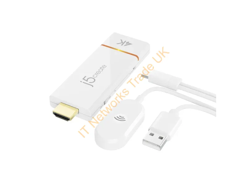 JVAW76-N - j5create ScreenCast 4k Wireless Display Adapter Receiver Mirrors Phone, Tablet, Laptop to HDTV Compatible with MiraCast, AirPlay, Android, Windows 10 PC, iOS, iPhone, Tablet (JVAW76)