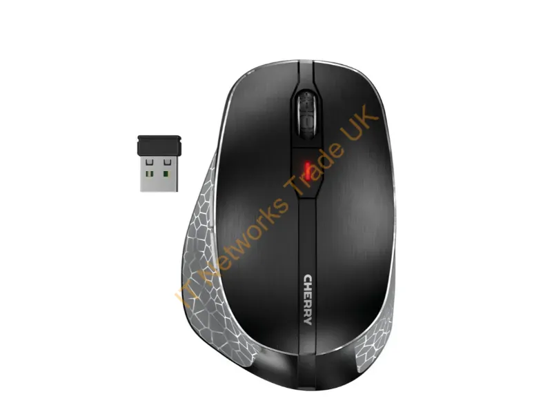 JW-8600 - Mouse Cherry MW 8C ERGO - (JW-8600)- ergonomisch - optisch - 6 Tasten - kabellos - 2.4 GHz, Bluetooth 4.0 - kabelloser Empfnger (USB)