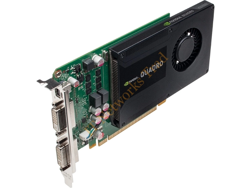 K2000D nVidia Quadro 2GB PCI Express x16 Dl-DVI+ 2x DisplayPort Video Graphics Card