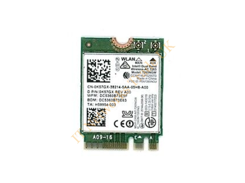 K57GX Dell Intel Wireless-N 7265 AN NGFF 300M Wi-Fi+ Bluetooth 4.0 Dual Band Card Wireless LAN Card