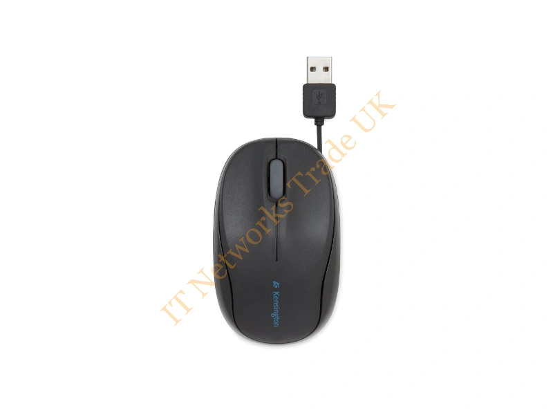 K72339USA Kensington K72339USA Pro Fit Wired USB Optical Mobile Retractable Mouse (Black)