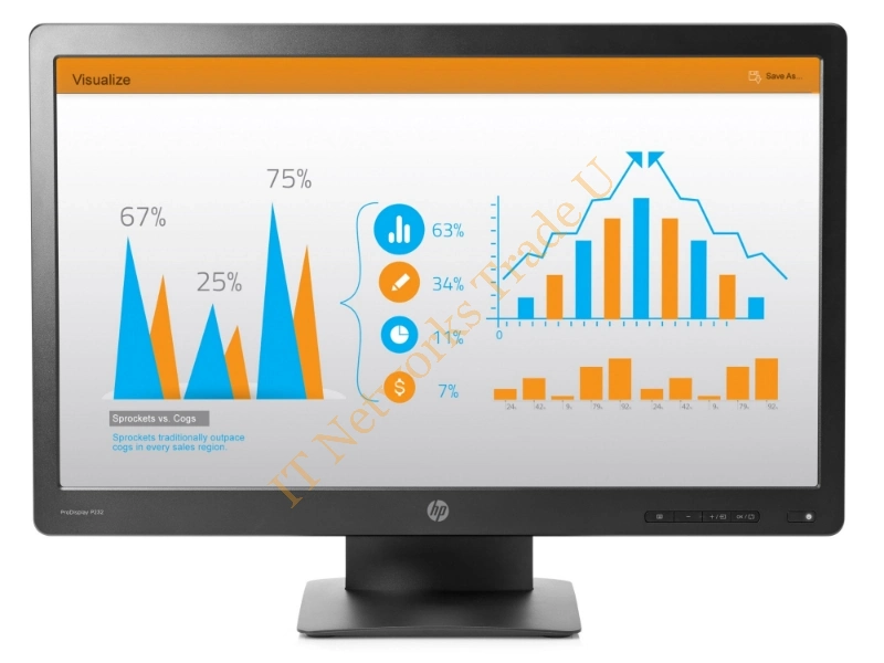 K7X31AT - HP ProDisplay P232 23" Full HD LED Black computer monitor