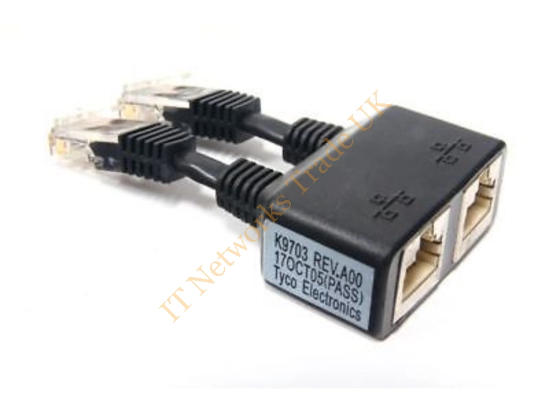 K9703 Dell Dual dongle (Black) for RJ45 phone extension for dual NIC connector Network Adapter