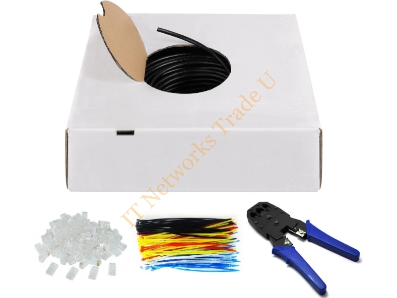 Microconnect KAB033-305 305m Cat6 U/FTP (STP) Black networking cable