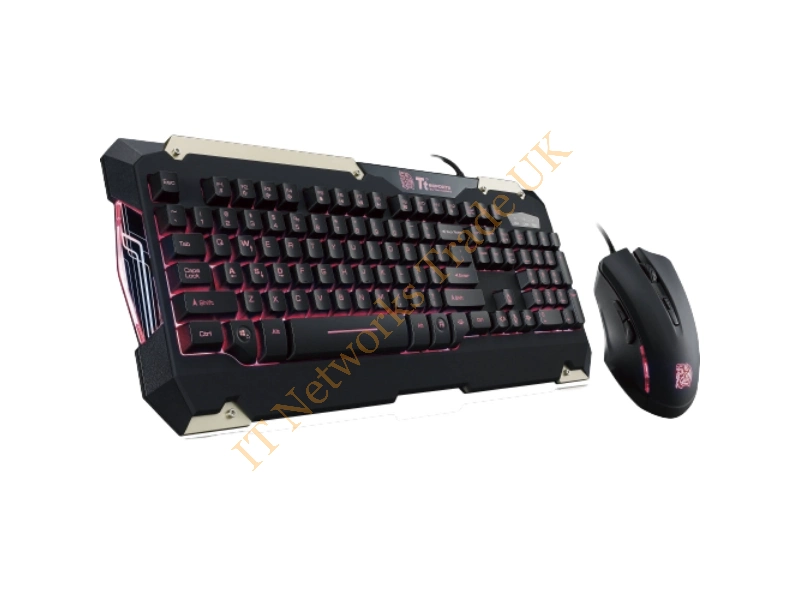 KB-CMC-PLBDUS-01 Thermaltake -Tt eSPORTS KB-CMC-PLBDUS-01 Wired USB Commander Gaming Gear Keyboard & Mouse Combo Desktop Keyboard