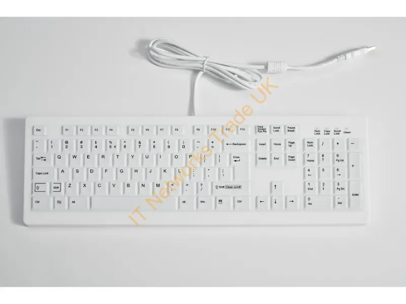 KBA-CK104S-WNUN-US - Tg3 Electronics Kba-Ck104S-Wnun-Us Keyboard Medical Usb Qwerty English White