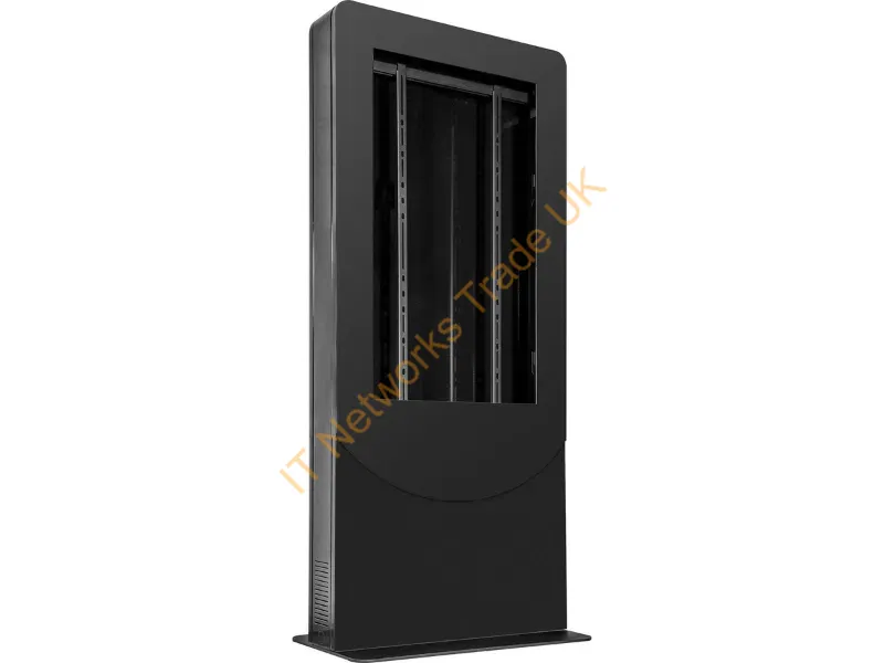 KIPC2555 - Peerless -Av, Drop Ship Only, 55" Curve Totem/Portrait Kiosk, Black, Non-Returnable