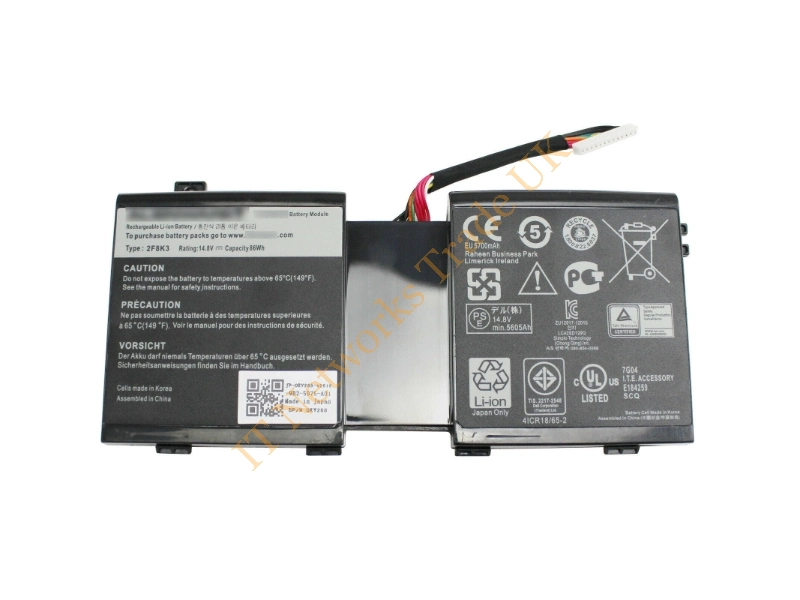 KJ2PX Dell 8-Cell 86WHr Battery for Alienware 17 18 Laptop Battery
