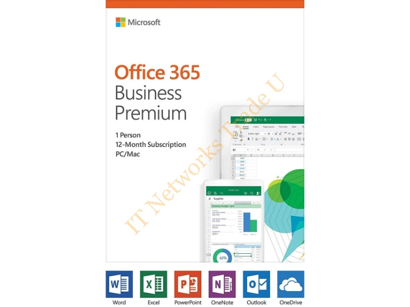 KLQ-00378 Microsoft Office 365 Business Premium / 12-month subscription, 1 person, PC/Mac Key Card Software License