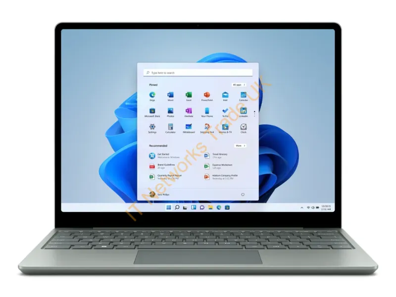 KQJ-00001 - Microsoft Surface Laptop Go 2 Intel Core I5 I5-1135G7 12.4" Touchscreen 8 Gb Lpddr4X-Sdram 128 Gb Ssd Wi-Fi 6 (802.11Ax) Windows 10 Pro Green, Gray