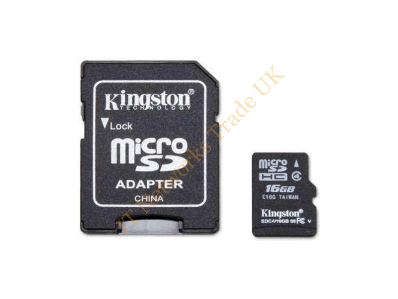 KR-C1116-2P Kingston 16GB microSDHC Flash Memory Card