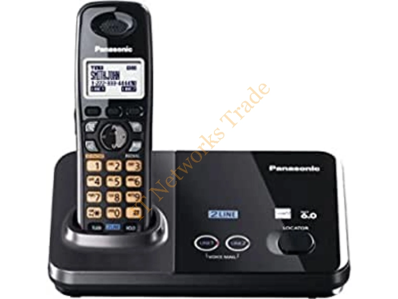 KX-TG9322T Panasonic KX-TG9322T Cordless Phone 1.90 GHz DECT 6.0 Metallic Black 2 x Phone Line 1 x Handset Caller ID Speakerphone Backlight