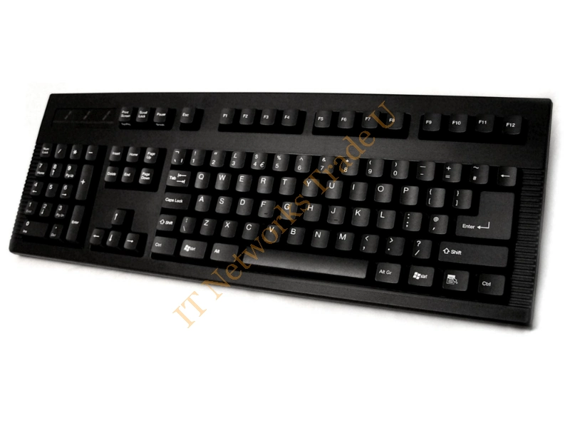 KYB-LEFTUSB-BLK - Accuratus KYB-LEFTUSB-BLK USB + PS/2 QWERTY English Black keyboard