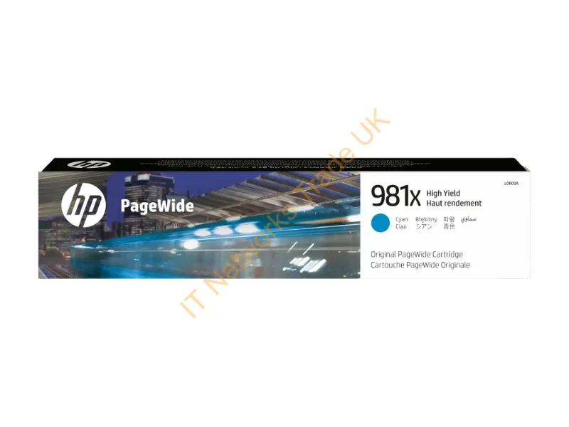HP L0R09A (981X) Ink cartridge cyan, 10K pages, 116ml Printer