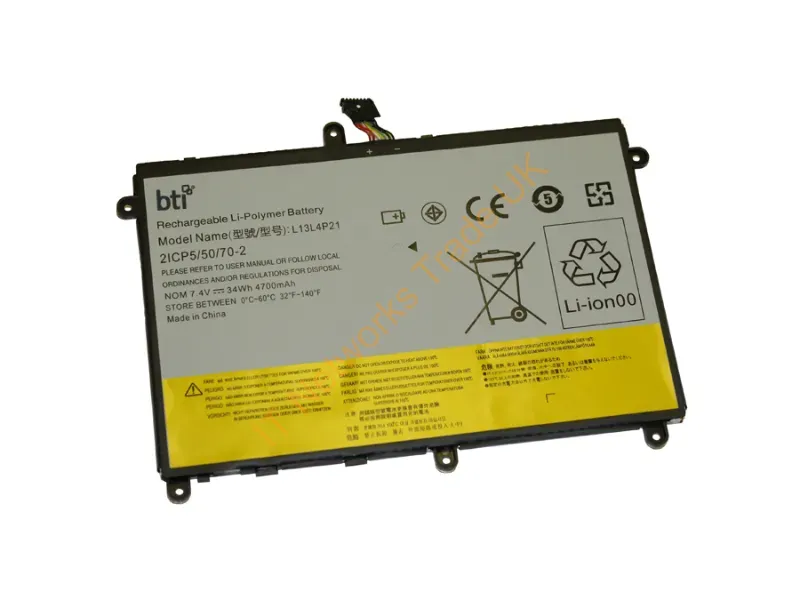 L13M4P21-BTI - Bti L13M4P21- Industrial Rechargeable Battery Lithium-Ion (Li-Ion) 4590 Mah 7.4 V