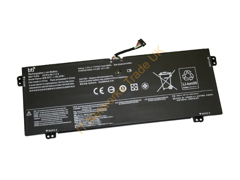 L16L4PB1-BTI - Bti L16L4Pb1- Industrial Rechargeable Battery Lithium-Ion (Li-Ion) 6220 Mah 7.72 V
