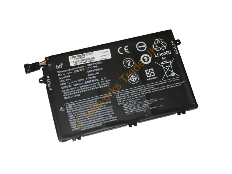 L17C3P51-BTI - Bti L17C3P51- Industrial Rechargeable Battery Lithium-Ion (Li-Ion) 4120 Mah 11.1 V