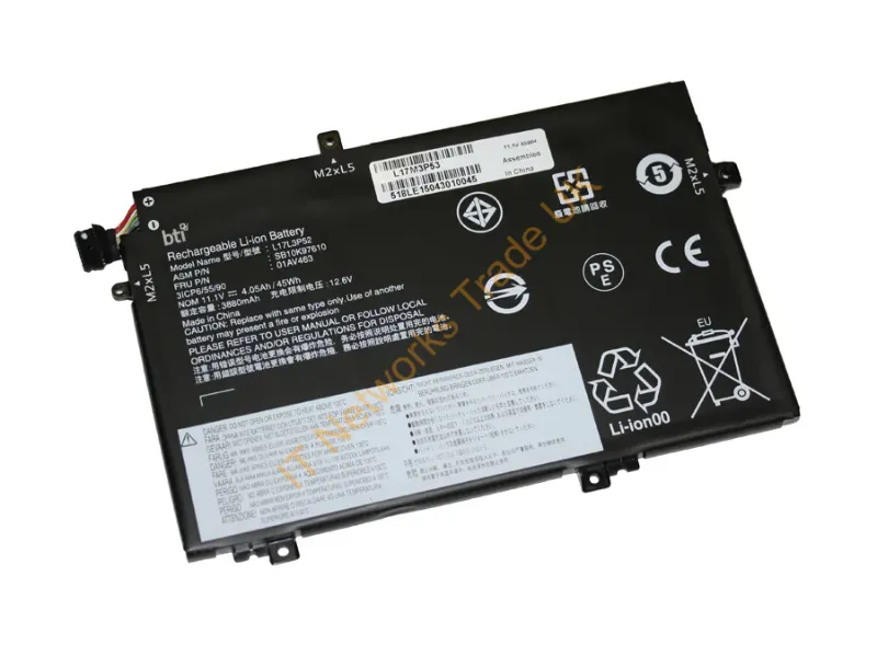 L17M3P53-BTI - Bti L17M3P53- Industrial Rechargeable Battery Lithium-Ion (Li-Ion) 4050 Mah 11.1 V