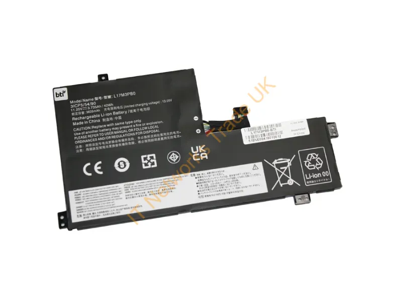 L17M3PB0-BTI - Bti L17M3Pb0- Industrial Rechargeable Battery Lithium-Ion (Li-Ion) 3730 Mah 11.25 V
