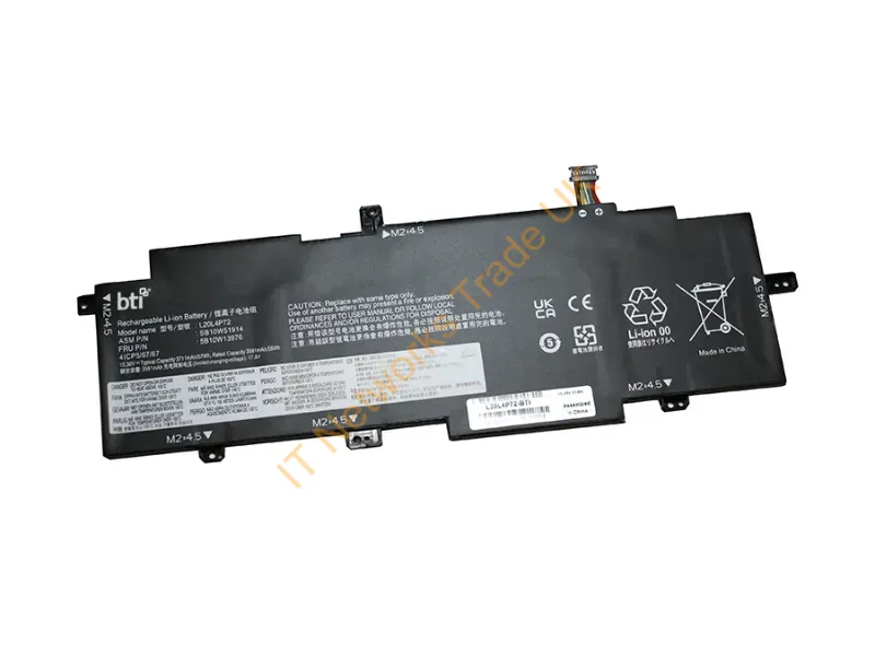 L20L4P72-BTI - Bti L20L4P72- Industrial Rechargeable Battery Lithium-Ion (Li-Ion) 3711 Mah 15.36 V
