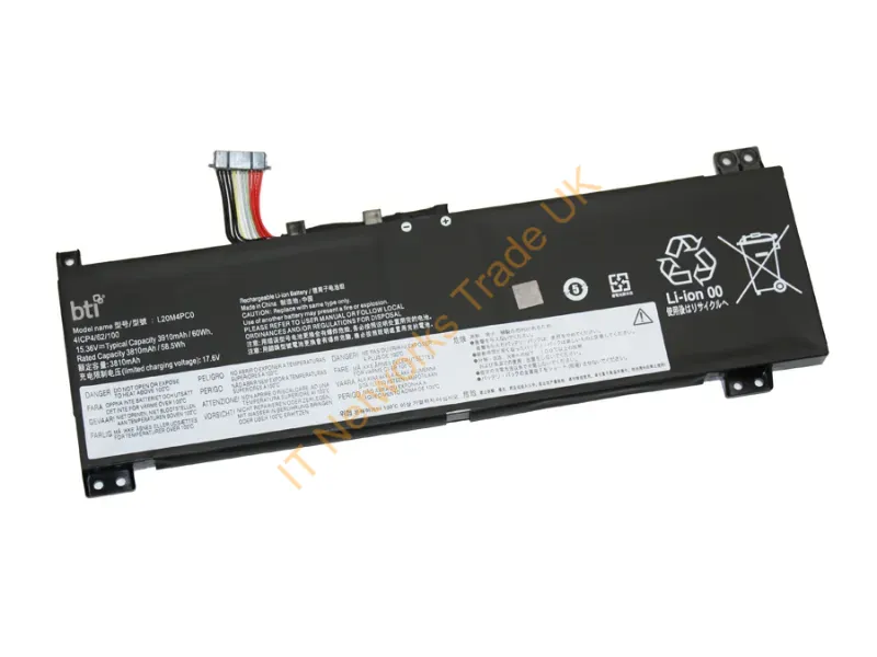 L20M4PC0-BTI - Bti L20M4Pc0- Industrial Rechargeable Battery Lithium-Ion (Li-Ion) 3910 Mah 15.36 V