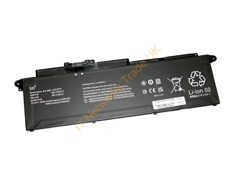 L23C4P72-BTI - Bti L23C4P72- Industrial Rechargeable Battery Lithium-Ion (Li-Ion) 5570 Mah 15.44 V