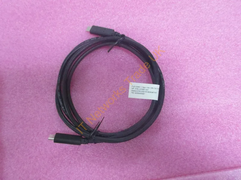 L42425-001 - Hp L42425-001 Usb Cable Usb 3.2 Gen 1 (3.1 Gen 1) 70.9" (1.8 M) Usb C Black