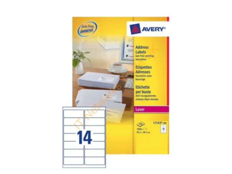 L7163-500 - Avery L7163-500 addressing label Self-adhesive label White