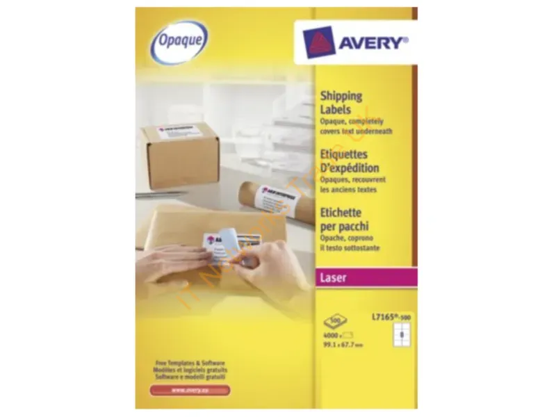L7165-500 - Avery L7165-500 self-adhesive label White 4000 pc(s)