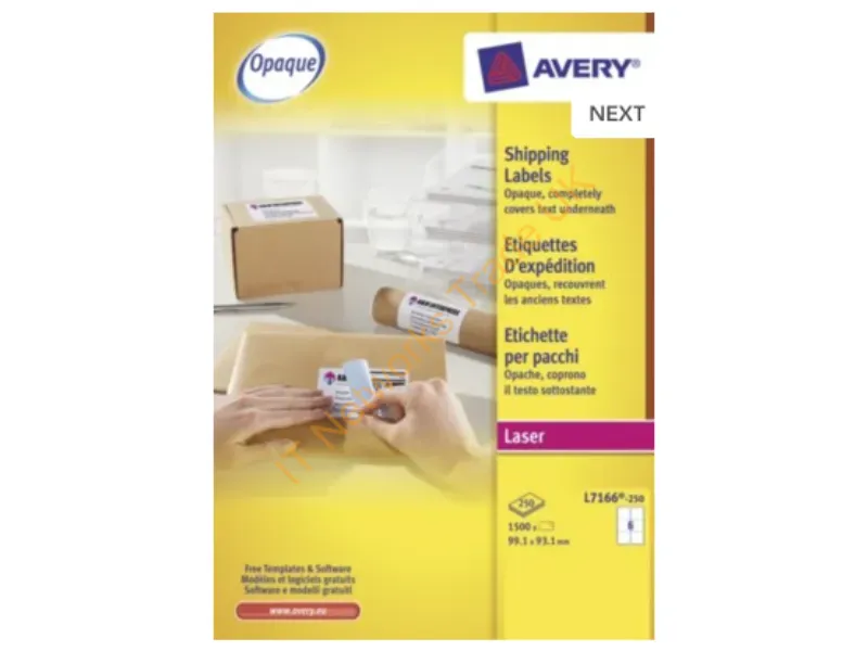 L7166-250 - Avery L7166-250 self-adhesive label White 1500 pc(s)