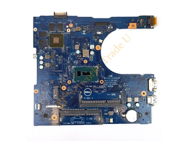 LA-B843P Dell System Board with Intel i3-5015U 2.10GHz for Inspiron 5558 Laptop Motherboard
