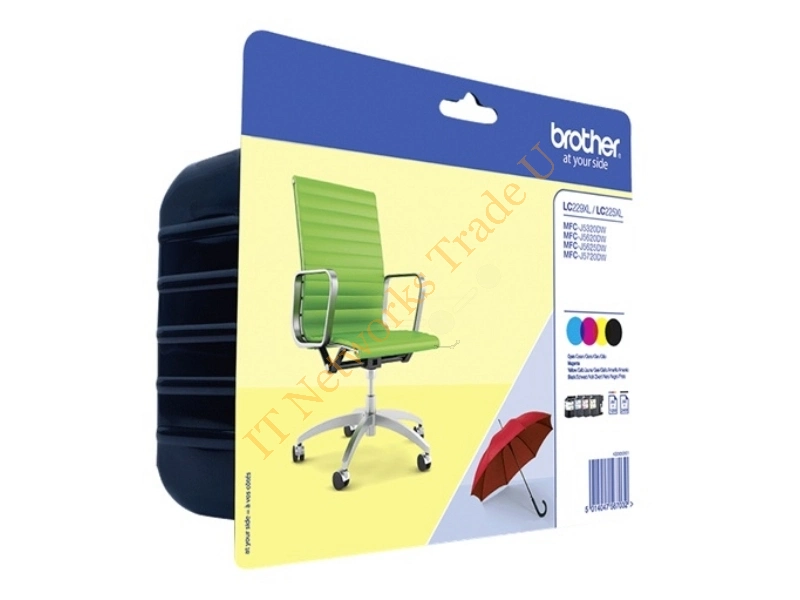 Brother LC-229XLVALBPDR Ink cartridge multi pack, 2400pg + 3x1200pg, Pack qty 4 Printer