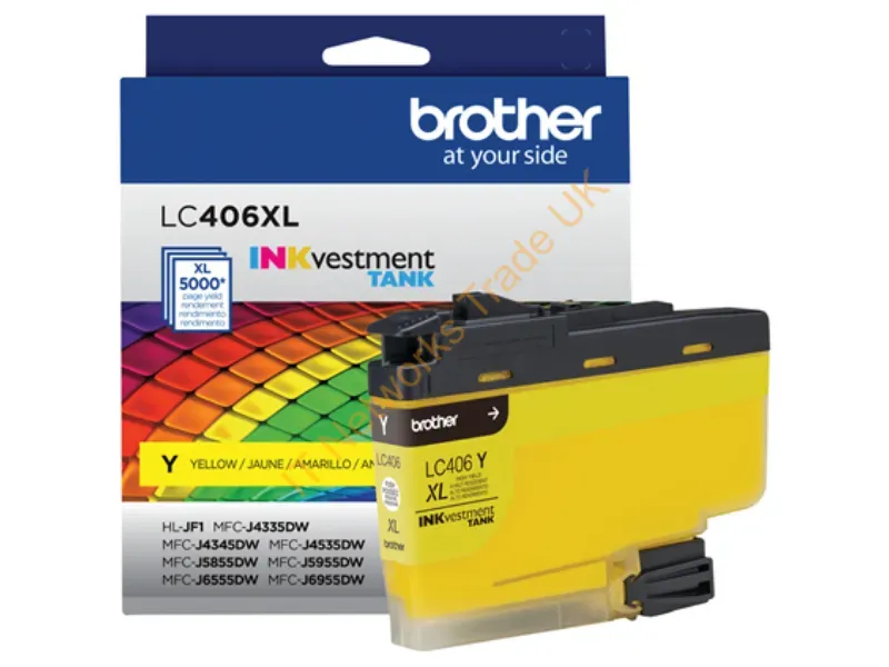 LC406XLYS - Brother Lc406Xlys Ink Cartridge 1 Pc(S) Original High (Xl) Yield Yellow