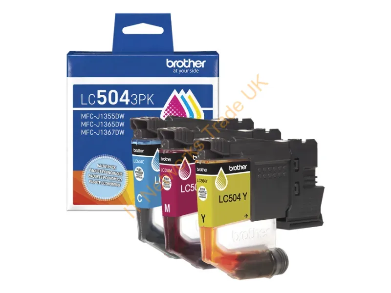 LC5043PKS - Brother Lc5043Pks Ink Cartridge 3 Pc(S) Original Standard Yield Cyan, Magenta, Yellow