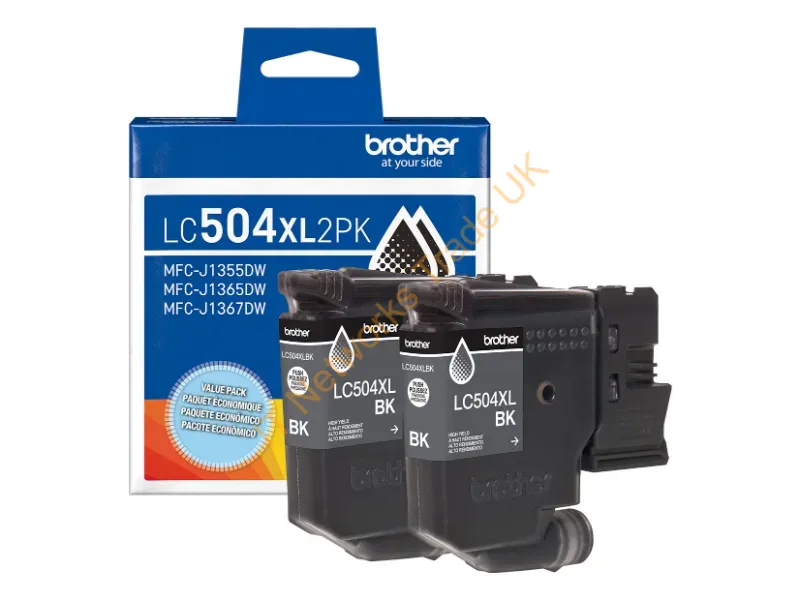 LC504XL2PKS - Brother Lc504Xl2Pks Ink Cartridge 2 Pc(S) Original High (Xl) Yield Black