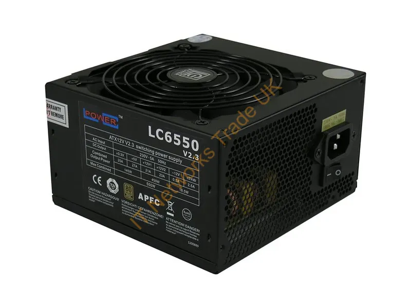 LC6550V2.3 - LC-Power LC6550 V2.3 power supply unit 550 W 20+4 pin ATX ATX Black