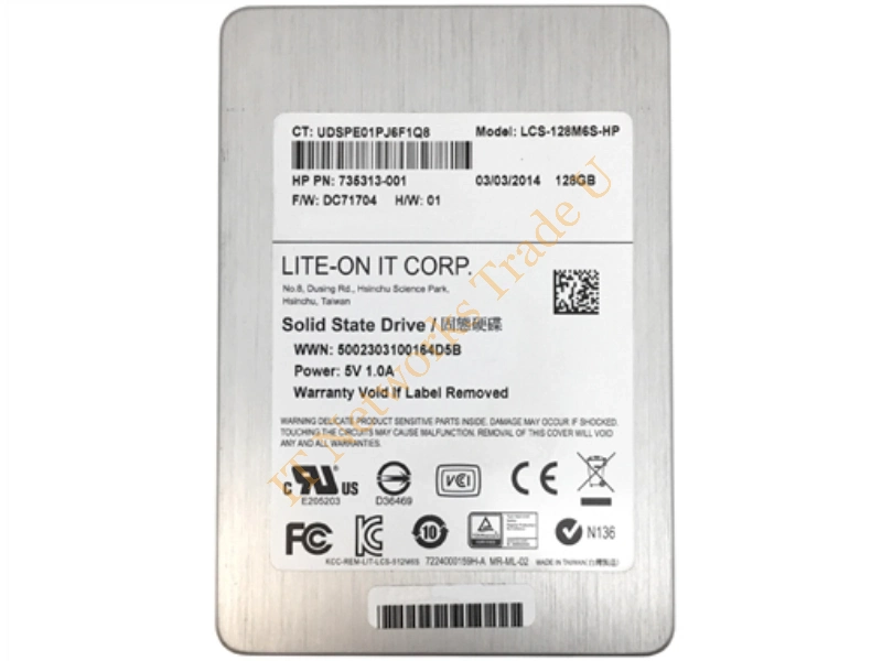 LCS-128M6S-HP Lite On 128GB Multi-Level Cell SATA 6Gb/s 2.5-inch Solid State Drive SSD Storage