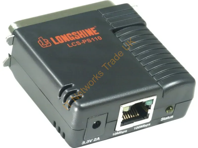 LCS-PS110-A - Longshine LCS-PS110-A print server Ethernet LAN Black