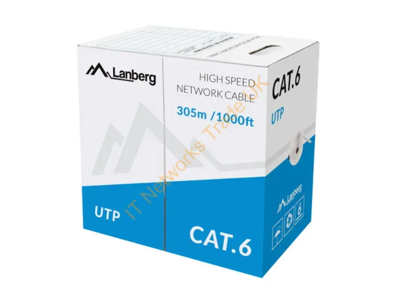 LCU6-11CU-0305-S - Lanberg LCU6-11CU-0305-S networking cable Grey 305 m Cat6 U/UTP (UTP)