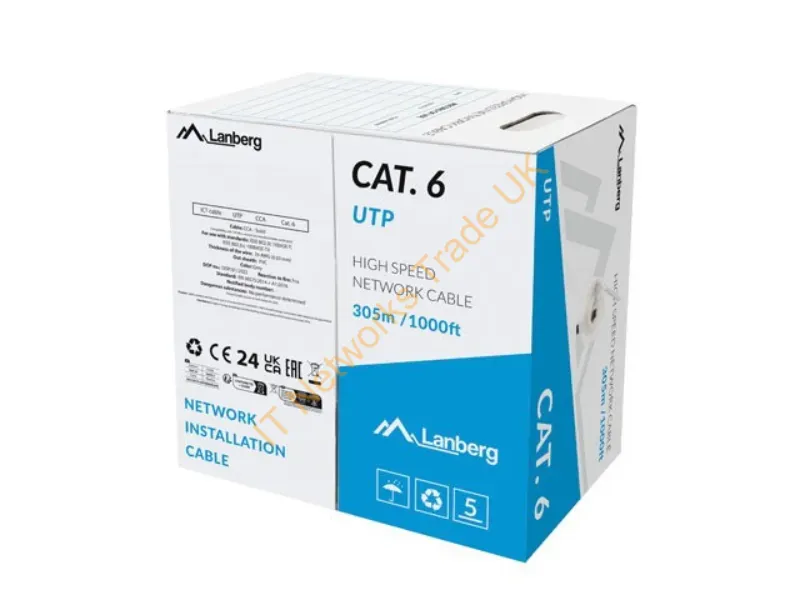 LCU6-15CC-0305-S - Lanberg LCU6-15CC-0305-S networking cable Grey 305 m Cat6 U/UTP (UTP)