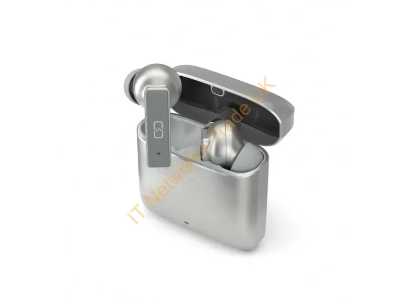 LD-S20-SILV - LEDWOOD Titan Headset True Wireless Stereo (TWS) In-ear Calls/Music/Sport/Everyday USB Type-C Bluetooth Grey