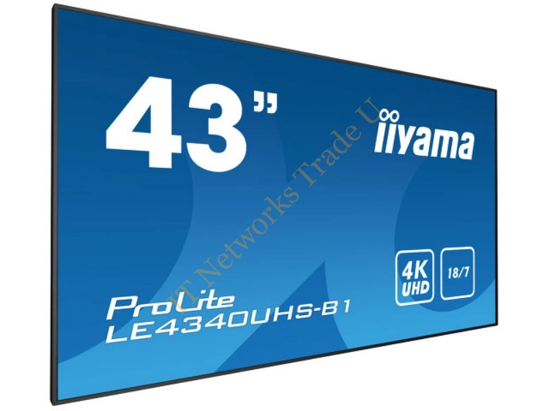 LE4340UHS-B1 - iiyama LE4340UHS-B1 42.5" LED 4K Ultra HD Black signage display LED TV