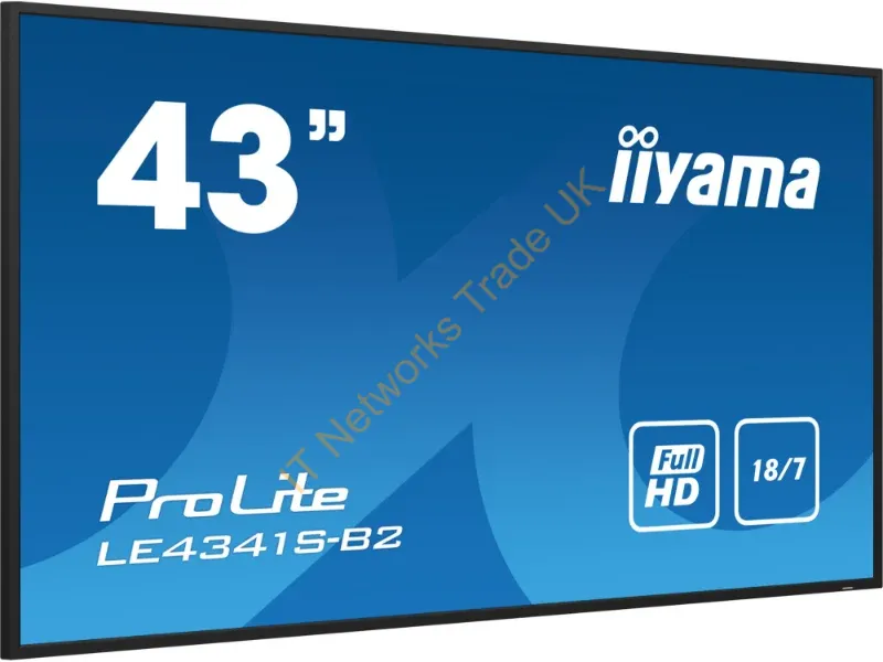 LE4341S-B2 - iiyama PROLITE LE4341S-B2 Digital signage flat panel 108 cm (42.5") LCD 350 cd/m� Full HD Black 18/7