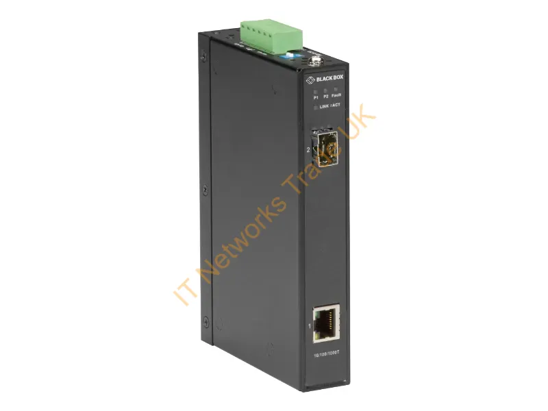 LGC280A - Black Box Gigabit Ethernet (1000-Mbps)Industrial Media Converter -10/100/1000-Mbps
