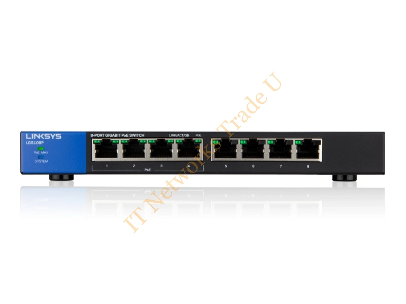 LGS108P-EU - Linksys 8-Port Desktop Gigabit PoE Switch (LGS108P) Network Switch