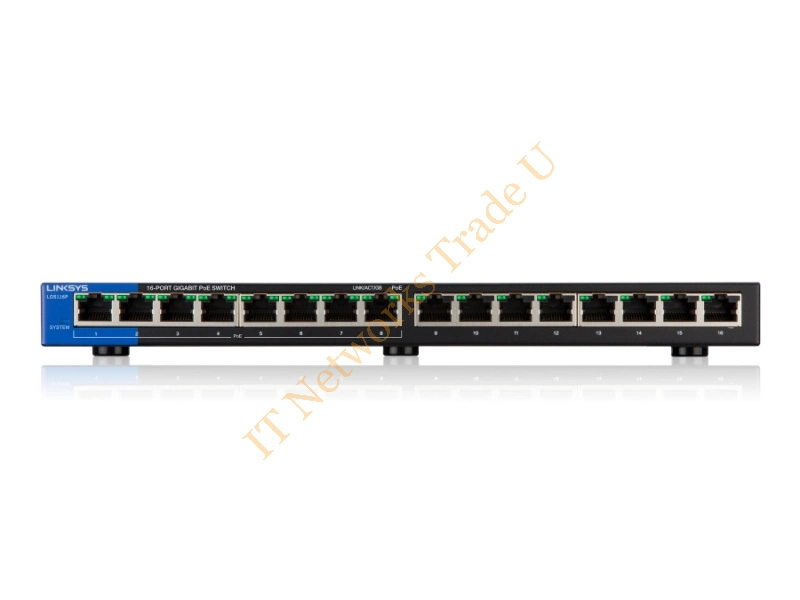 LGS116P-EU - Linksys 16-Port Desktop Gigabit PoE Switch (LGS116P) Network Switch