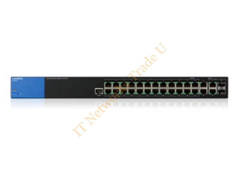 LGS528P-UK - Linksys LGS528P Managed network switch L2/L3 Gigabit Ethernet (10/100/1000) Power over Ethernet (PoE) 1U Black