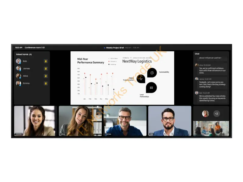 LH105QPD5BGXEN - Samsung QPDX-5K Digital signage flat panel 2.67 m (105") LCD Wi-Fi 500 cd/m� 5K Ultra HD Black Tizen 7.0 24/7